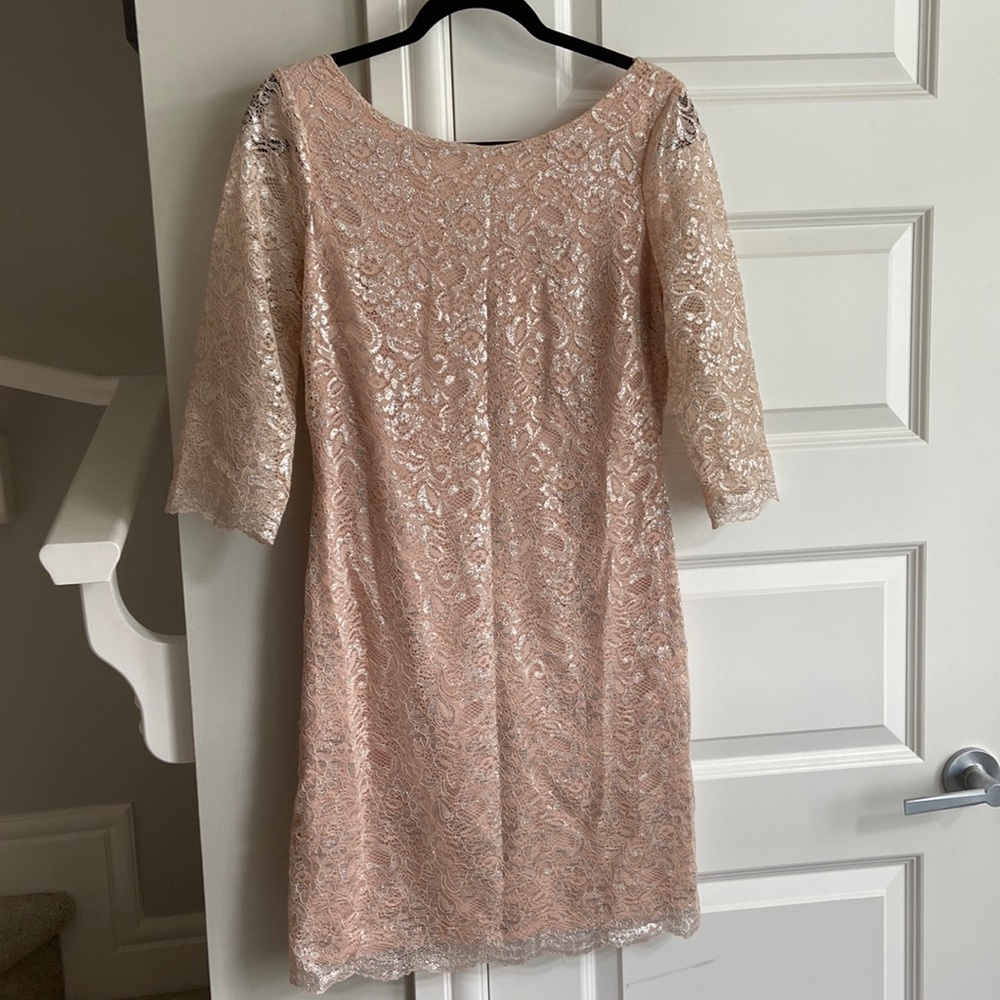 Silver lace dress